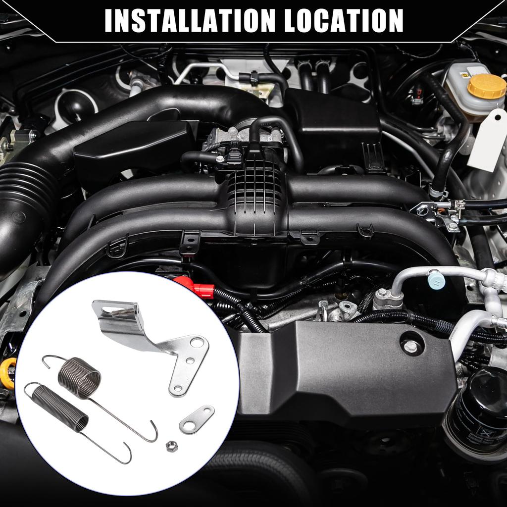 Hihaha Universal Throttle Return Spring Car Carburetor Throttle Cable Bracket with Dual Return Springs