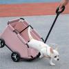 Cats-in-bag Carriers for Puppies Carry Cart Outdoor Travel Shoulder Carriers Sightseeing Bag Trolley Wheel