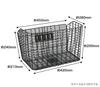 Sentan (Sentan Industries) Bicycle Front Basket with Mesh Wire Bottom and Mounting Brackets, GH-C430, Black Metal