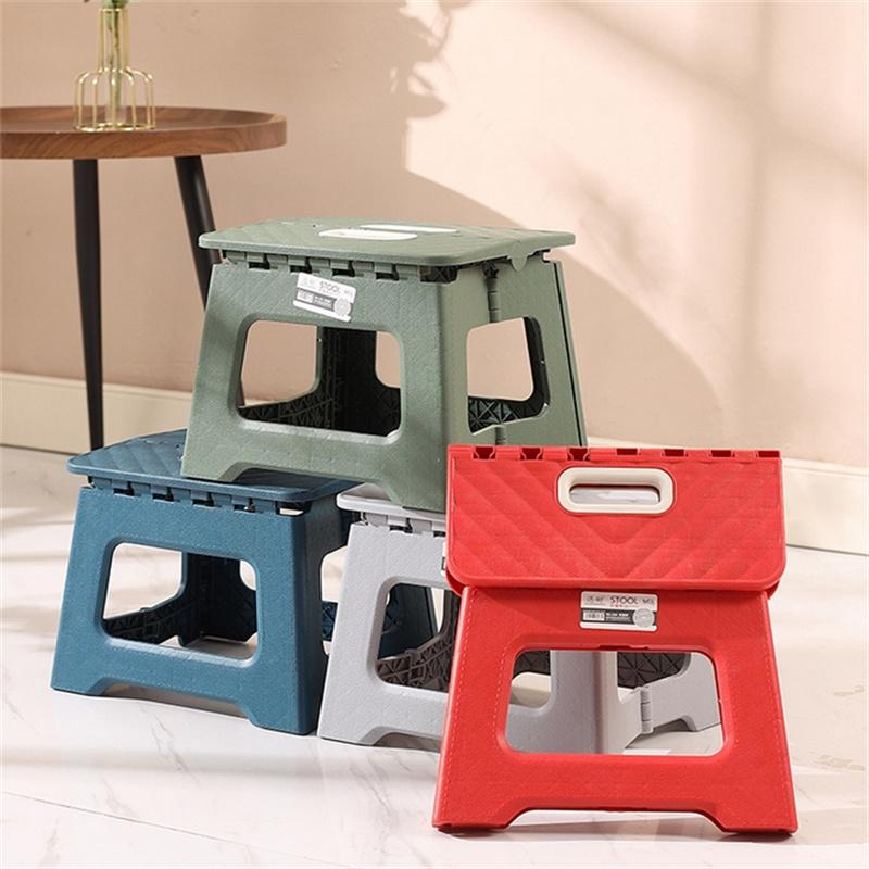 1PC Multi Purpose Lightweight Folding Step Stool Thickened Footstool Non-Slip Plastic Benches Outdoor Travel Fishing Chair