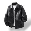 Spring and Autumn Men's Slim Leather Jacket New Men's Leather Jacket Large Size Leather Jacket Men's Thin