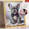 French Bulldog pearl painting handmade diy pearl art painting stickers home decoration gifts