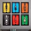 1:32 Po Frame Version Alloy Metal Sports Car Model Simulation Racing Car Model 3D Hanging Painting Kids Toys Gifts Decoration