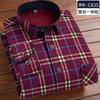 2025 Men's Autumn Winter Thick Warm Long Sleeve Plaid Shirt Thick Fleece Warm Casual Shirts for Men Oversized Plaid Shirts Male