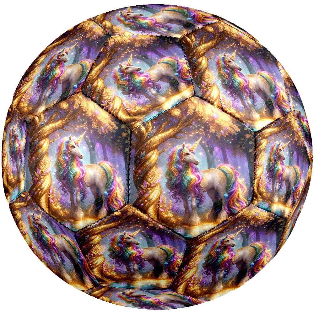 1pc Unicorn Forest Theme Soccer Ball Football, Size 5, Lightweight PVC, Outdoor Training Soccer Ball,Gift c65150