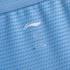 Li Ning Badminton Series Striped V-Neck Soft Comfortable Breathable Versatile Short Sleeve T-Shirt Unisex Tops Sky-Blue AAYV167-5