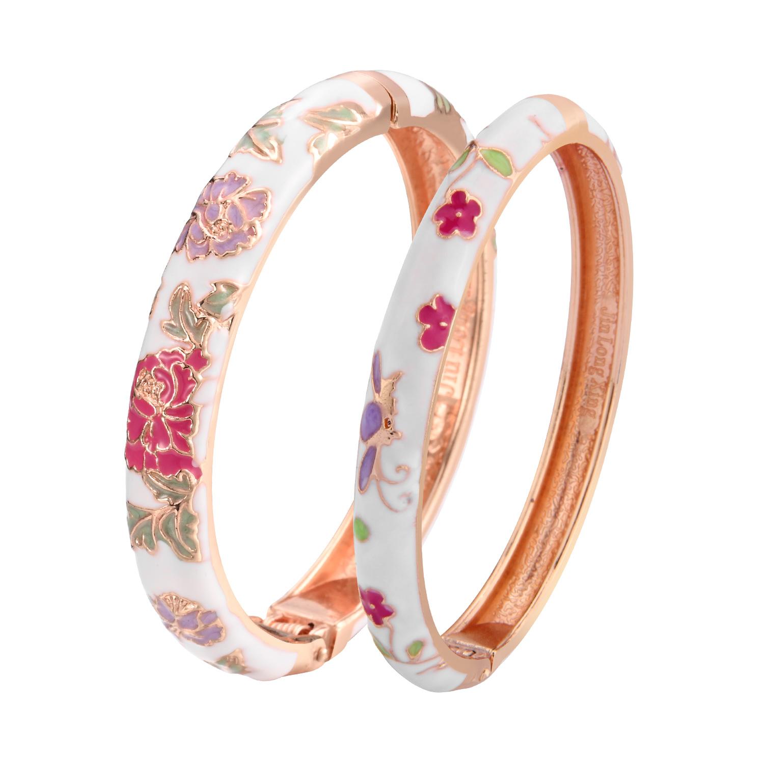 

Эмалированные браслеты для женщин, женские браслеты с цветком, индийский китайский браслет викингов на руку, африканские украшения, Дубай, женский подарок для девочек inner diameter 60 mm