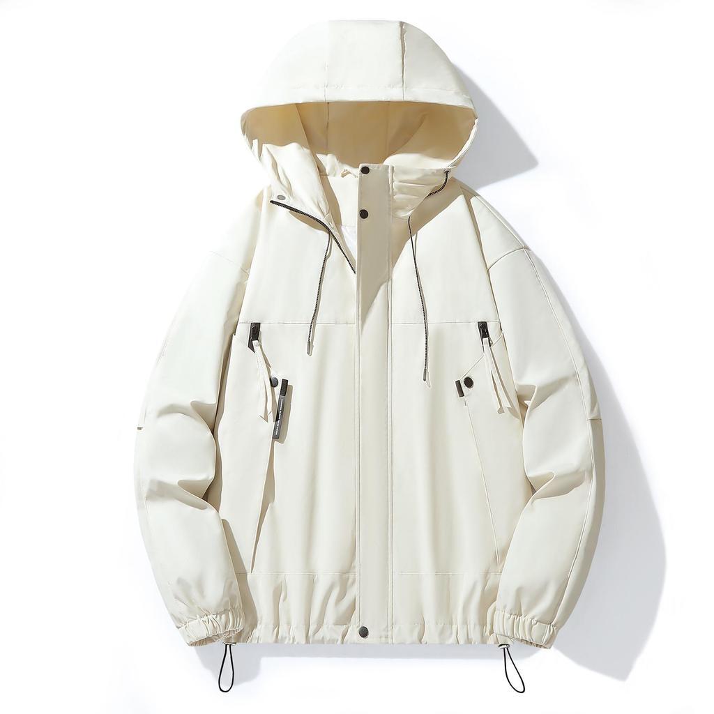 2025 Unisexowa wiatrówka z kapturem: Wodoodporna, Wiatroodporna, Gotowa do podróży, Casualowa kurtka wiosenno-jesienna