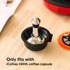 Flat Coffee Distributor Tamper Refillable Bean Press with Cleaning Brush, Spoon for Machine