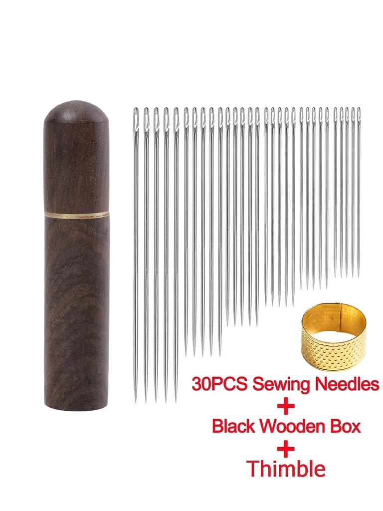Side Hole Blind Sewing Needles Stainless Steel Elderly Needles Hand Sewing Stitching Pin DIY Home Self Threading Needle with Thi