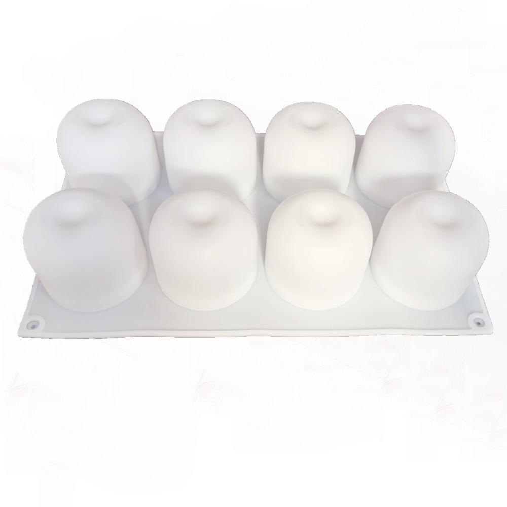 8/15 Cavity Pudding Mold Heat Resistant Baking Mold Portable Apple Silicone Mold Chocolate 8 Cavity