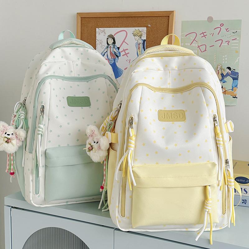Schoolbag small fresh schoolbag female college student Korean version ins cute computer backpack junior high school high school student large capacity