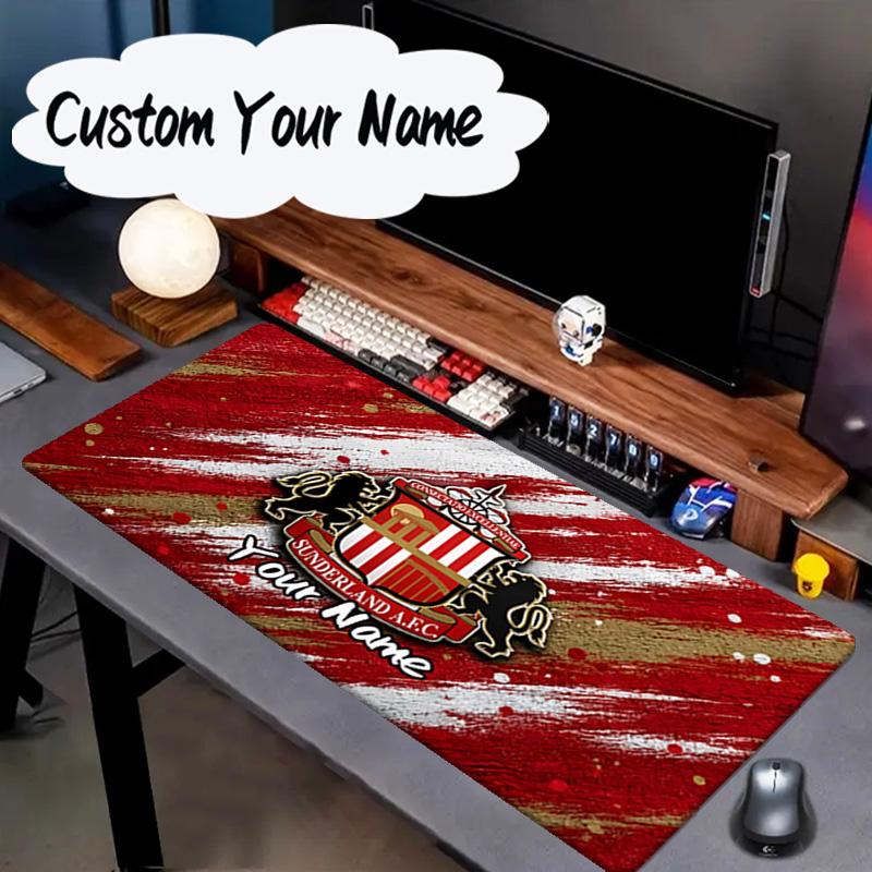 Custom Name Mouse Pad Sunderland Football Mouse Pad, Gaming Mouse Pad, Keyboard Pad, Desk Decor for Computer Notebook Fan Birthday Gift