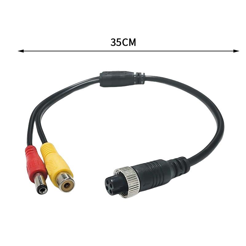 1 Piece Rca Av & Dc Power Converter Cable 4Pin Aviation Male To Female Adapter For Car Rear Camera Monitor Diy Accessories
