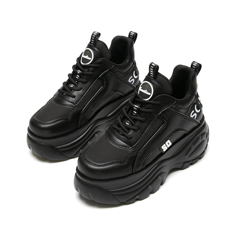 New inner heightening dad shoes women's spring foreign trade low-top sports shoes muffin shoes thick-soled heightening women's shoes