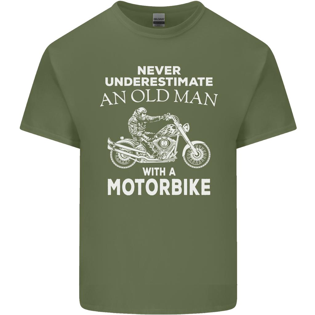 Biker Old Unisex Motorbike Motorcycle Funny Unisexs Light Cotton Tshirt