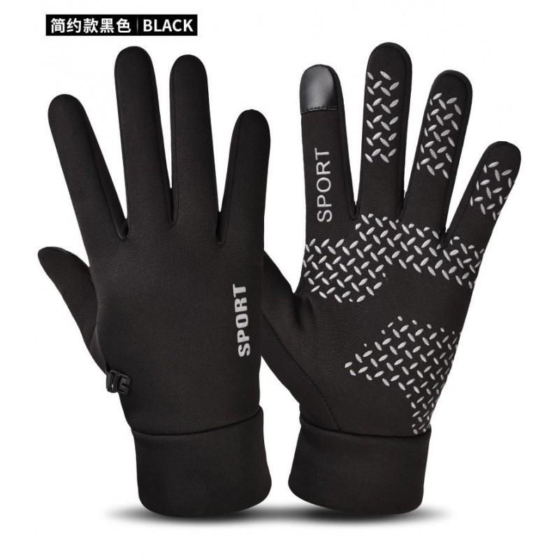 Winter Cycling Gloves Men Waterproof Touchscreen Warm Fleece Lined Outdoor Bike Riding
