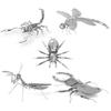 1 Set Jigsaw Puzzle Toys Insect Series DIY Mini Assembling 3D Metal Puzzle Color Dragonfly Model For Kids 14+ Adult Gift