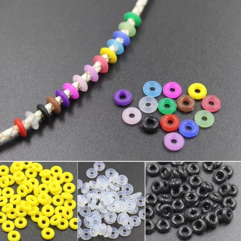 Pakket van 100 Siliconen Afstandhouders Ringen Armbanden Ringen Siliconen Textuur Sieraden Maakbenodigdheden voor Armband Ketting Oorbellen