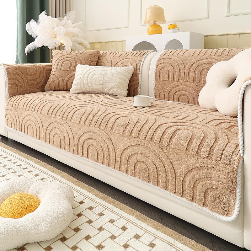 

Плюшевая подушка для дивана, утолщенный плюшевый чехол для дивана, полотенце для дивана Noble Consort с полным покрытием, ткань с полным покрытием, всесезонная универсальная подушка для сиденья 70*70