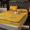 Fashion Bedding Set White Green Double Bed Linens Nordic Duvet Cover Pillowcase Queen Size Flat Sheet Classic Grid Kids Winter