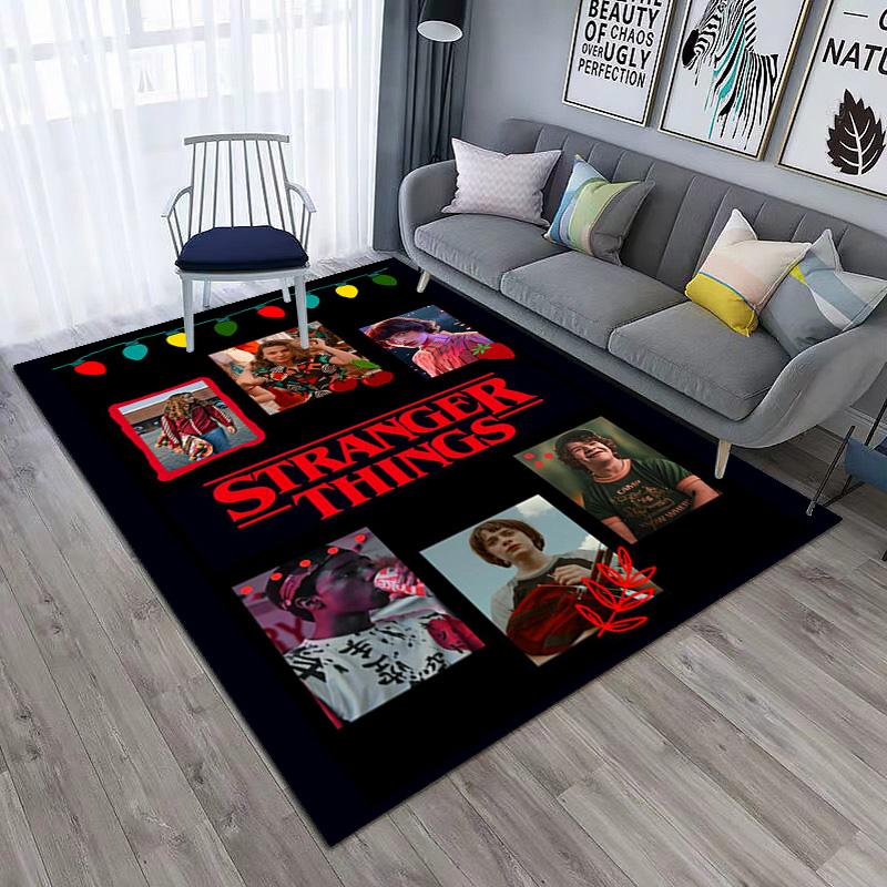 Halloween Horror Horror Theme Stranger Things Carpet Home Living Room Decoration Table and Chairs Anti Slip Door Mat Outdoor Picnic Mat Carpet A12