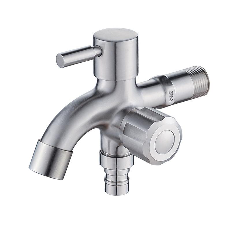 

1 шт. Кран для пральної машини з нержавіючої сталі 1 в 2 багатофункціональний кран для води, подвійний кран для зовнішнього саду