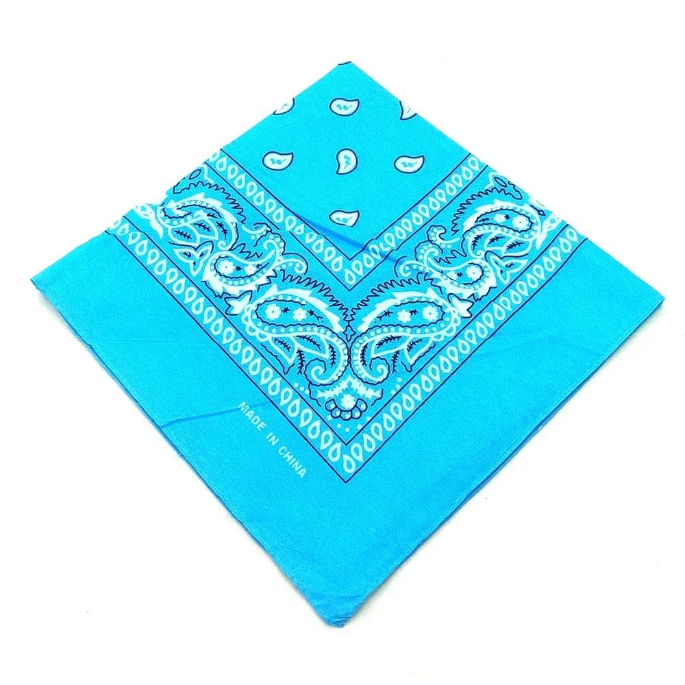 Bohemian Print Bandana Paisley Patroon Hoofdbanden Hiphop zakdoek Buiten Unisex Hoofdband Polsbandjes Gezichtsmasker Zakdoek blue