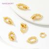 Fasteners For Bracelets Lock 18K Gold Plated Brass Inlaid Zircon Pearl Clasps Connector For Jewelry Making,Supplies For Jewelry