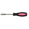 Ergonomic Red Screwdriver with Magnetic Bit Holder and 1/4 Inch Hex Drive