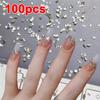 New 100/200/300pcs Rhinestones for Nails Jewel  V Cut Stone Nail Diamonds Rhinestones Crystal Mini Ribbon Parts MJZ01