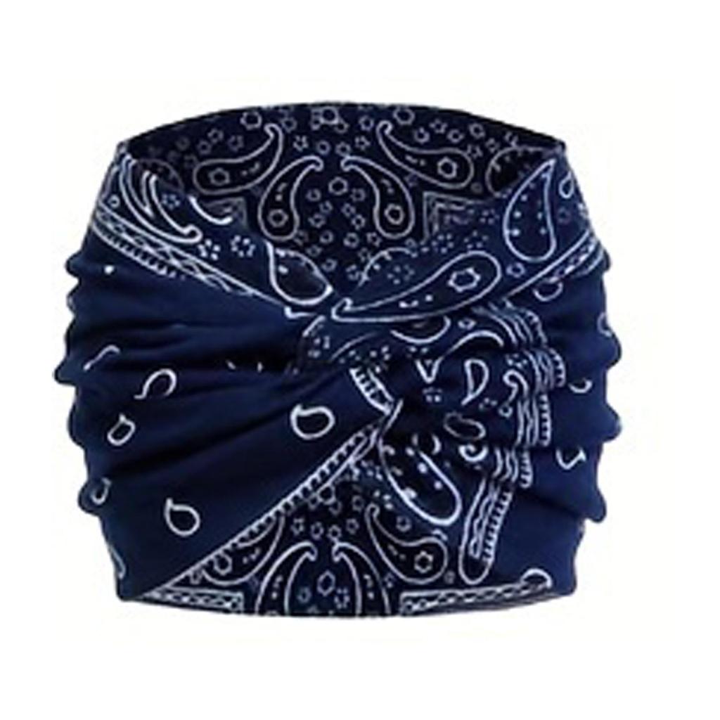 Bohemian Cashew Print Wide Headband for Women: Sport, Running, Face Washing, Makeup, Hair Tie