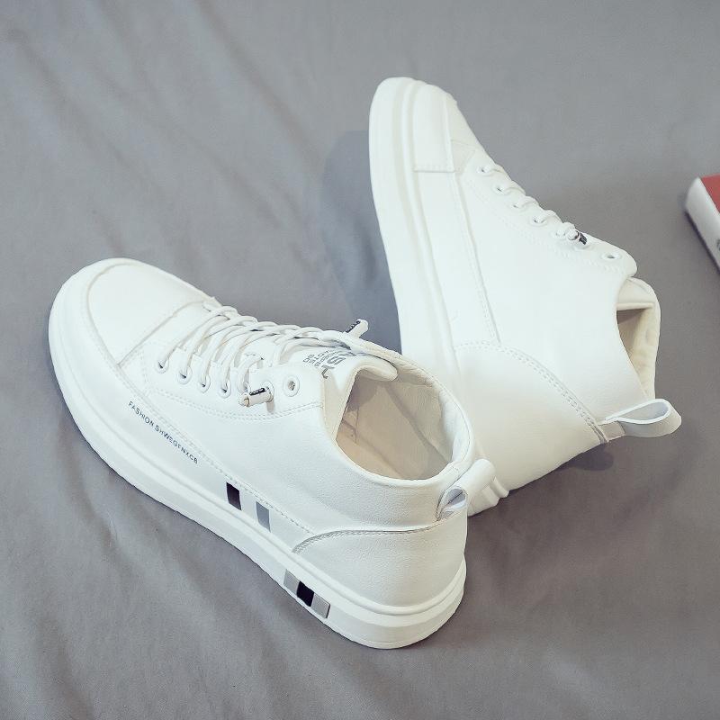 

Весна 2025 года, новые высокие белые туфли, вирусные тренды, мужская обувь, универсальная повседневная спортивная обувь для сноуборда, парусиновые белые туфли 39