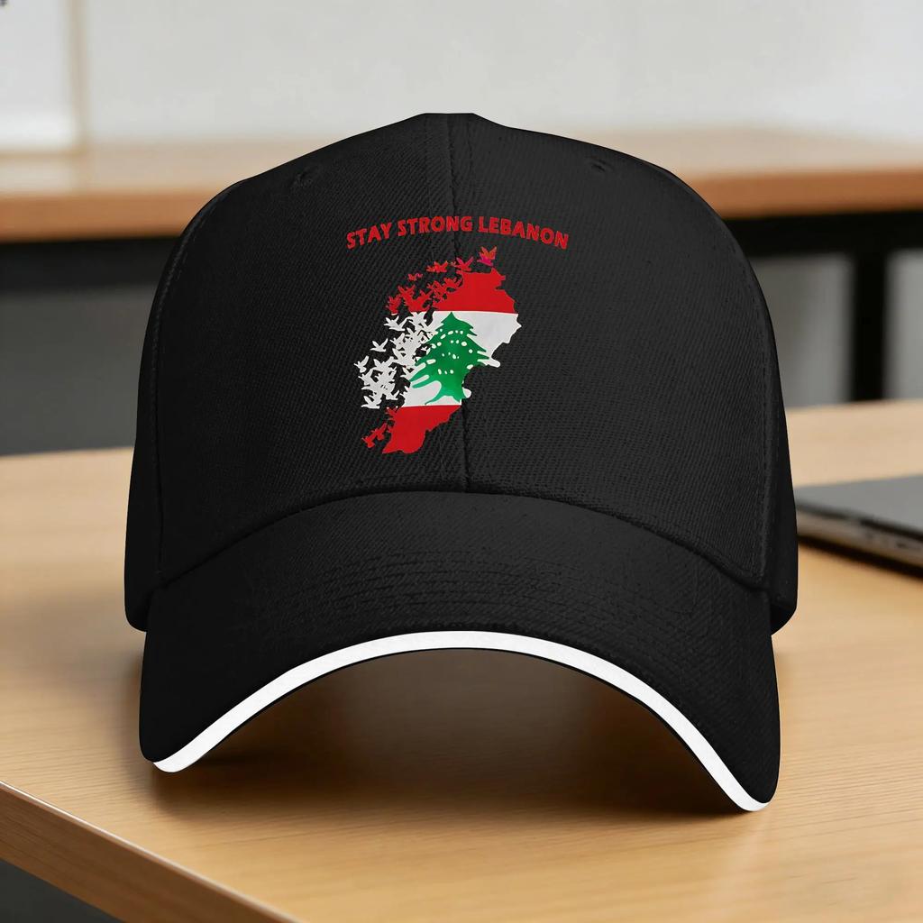 Lebanon Flag Map Sun Baseball Cap Spring Unisex Adult Smile With Love Print Trucker Hat Adjustable Running Hippie Baseball Caps