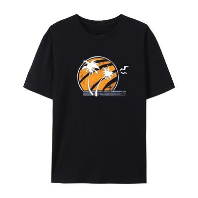 Moda Lato 2025 Bawełniany T-shirt z Okrągłym Dekoltem Modna Bawełniana Koszulka z Krótkim Rękawem dla Mężczyzn i Kobiet Luźna i Wszechstronna
