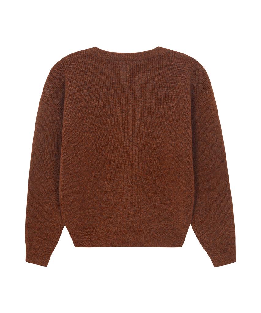 UNGIMMICK Crewneck Superfine Merino Wool Sweater (Brick)