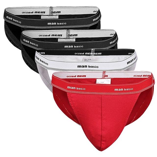 4 Pieces Men's Briefs Cotton Underwear High Quality Underpants S/M/L/XL/XXL/XXXL/XXXXL