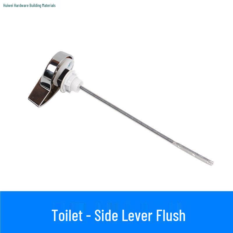 Vintage One-Piece Toilet with Side Flush Pull Chain and Valve Set