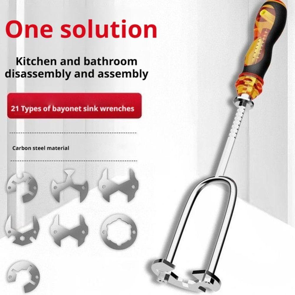 A Set Durable Construction Wrench Faucet Tool Non-Slip Grip Plumbers Wrench  Kitchen