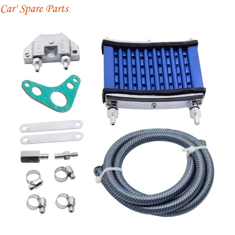 Y4UA Dirt Pit Soil Bike Engine Oil Cooler Radiator Cooling for 50cc 70cc 90cc 110cc