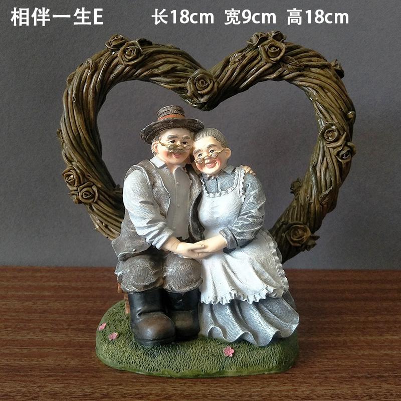 Old Man Old Lady Home Decorations Love Gift Ornament Grandpa And Grandma Grow Old Together Room Decoration Vintage Home Decor