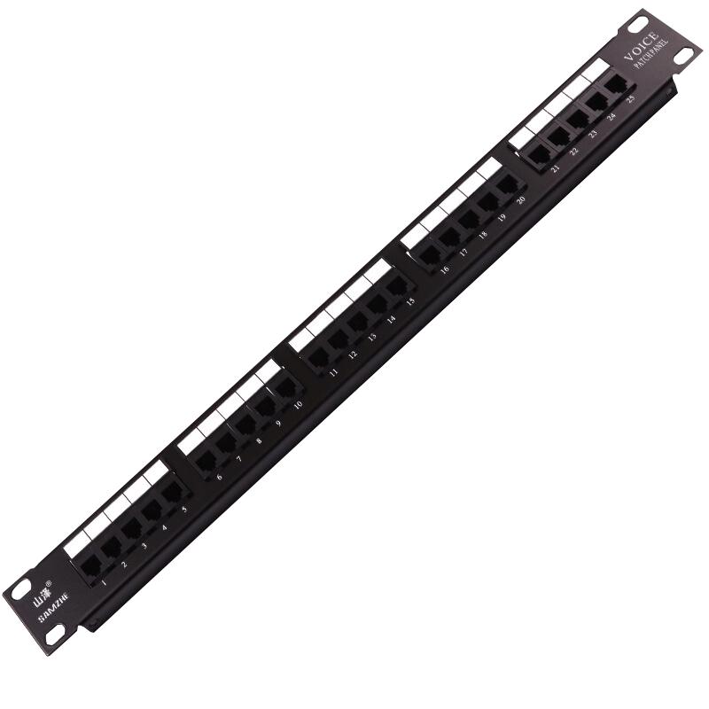 SAMZHE 25-Port 1U Rack Mount Modular Voice Patch Panel