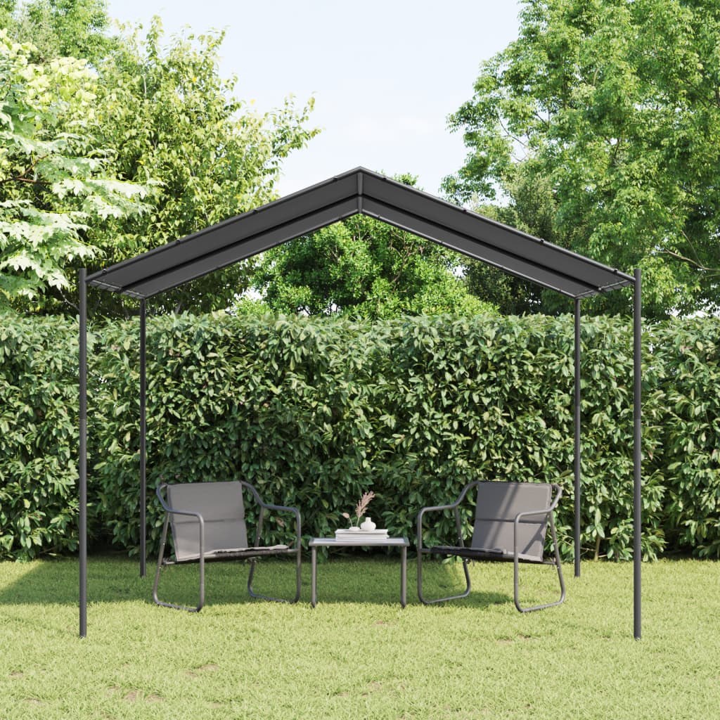 Vidaxl Baldachim Ogrodowy, Antracytowy, 3X3 M, Stal I Tkanina