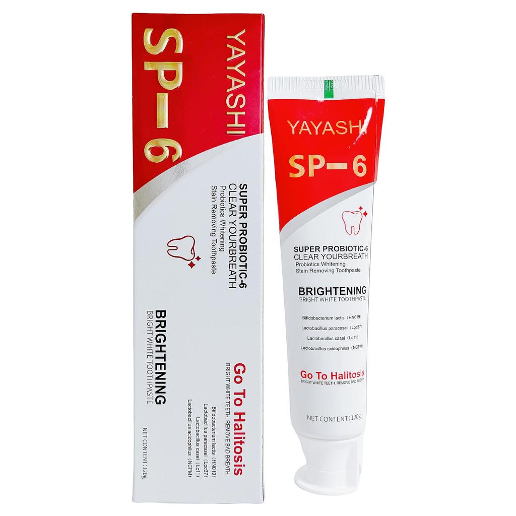 YAYASHI Probiotic Toothpaste for Fresh Breath, Teeth Whitening & Protection
