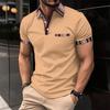 Men's Summer Tops Lapel Casual T Shirt Fake Pocket Short Sleeve POLO Shirts
