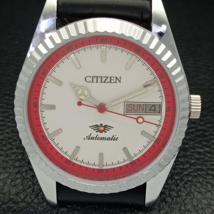 MENS REFURBISHED CITIZEN 8200 JAPAN AUTOMATIC WHITE DIAL WATCH a426235-2 RL620c-a426235