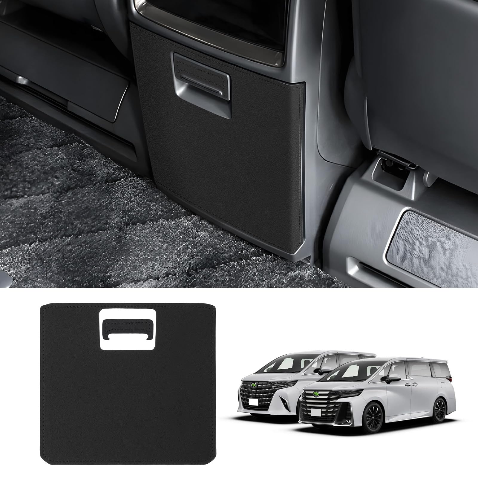 GIMUYA Kick Guard for Toyota New Alphard Vellfire Rear Center Console Foot Side Protective ALPHARD VELLFIRE Scratch and Stain Interior Custom Sticker чёрный