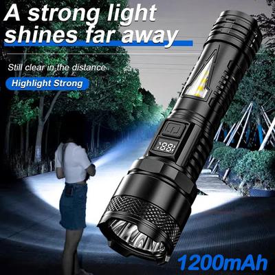 Yüksek Güçlü Led El Feneri Süper Parlak Uzun Menzilli El Feneri Şarj Edilebilir Ultra Güçlü Dış Mekan El Lambası Kamp Feneri