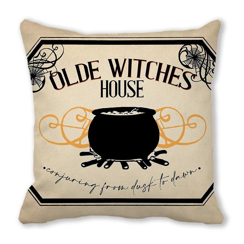 Home Decor Happy Halloween Cushion Cover Pumpkin Print Decorative Pillowcase Demon Cushion Cover 45x45cm Funda De Almohada