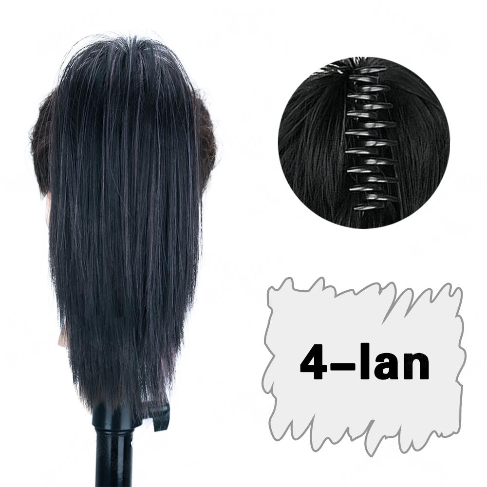 MISS WIG Synthetic Messy Hair Buns Straight Hair Pieces Claw Extensions Clip In Ponytail Hair Buns For Women Daily Use Hair